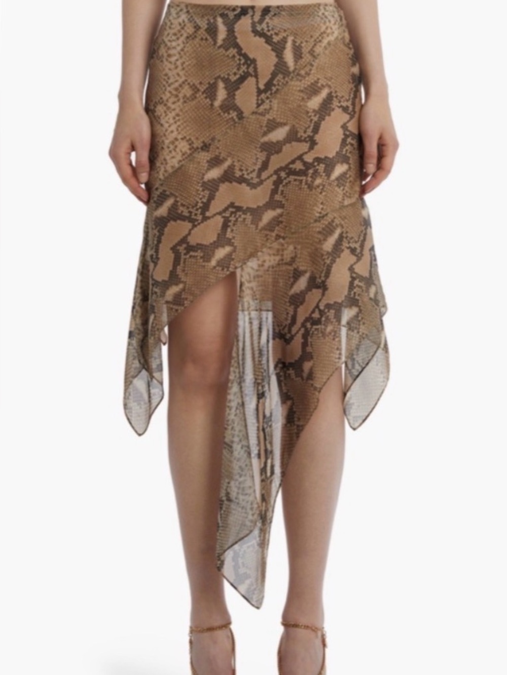 NEW Stella McCartney Silk Python Print Skirt 40
